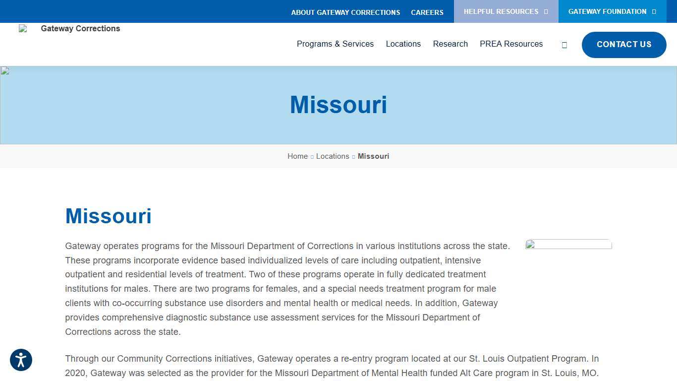 Missouri Gateway Foundation Corrections